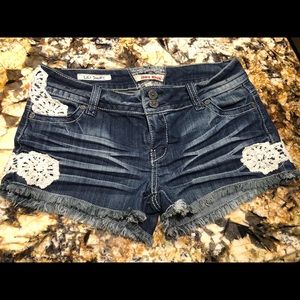 Hot Kiss Shorts size 9 two pairs! 1 jean 1 white